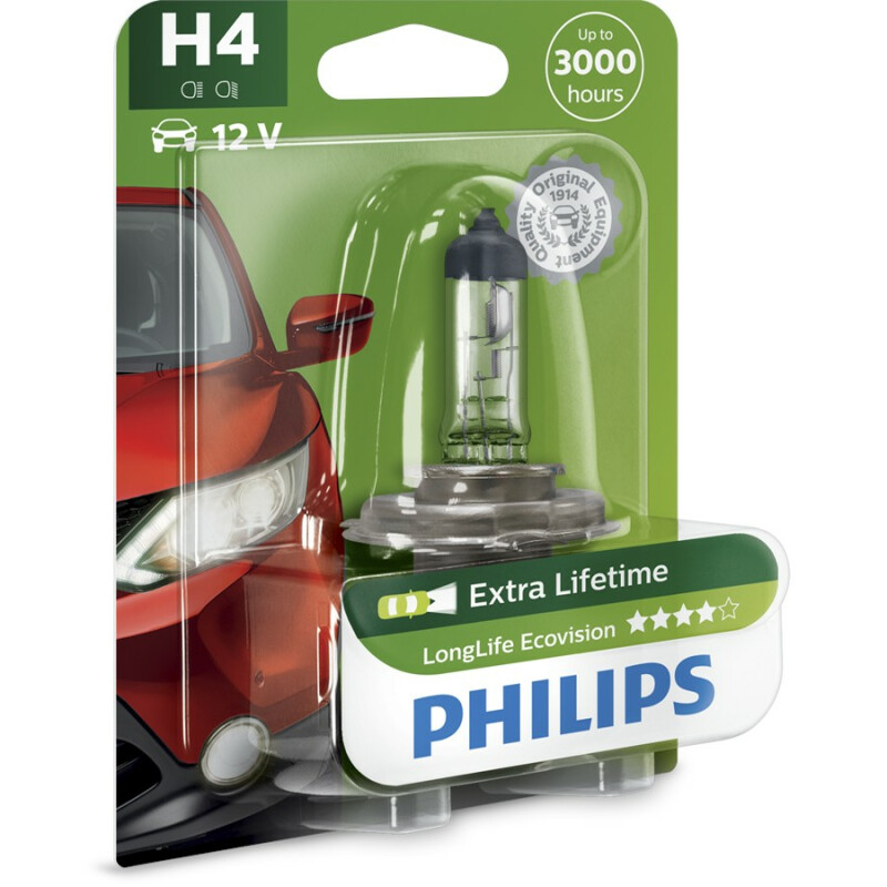1AMPOULE PHILIPS H4 LONGLIFE